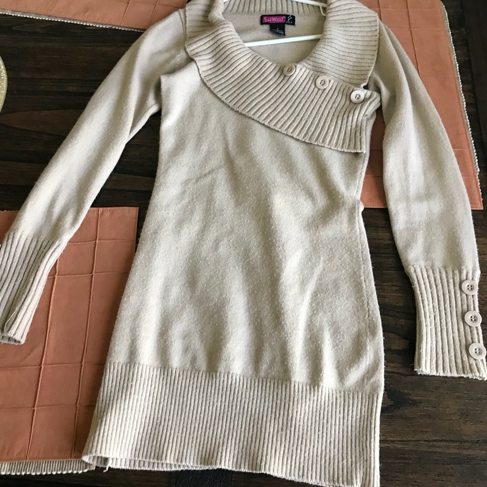 Tan sweater dress